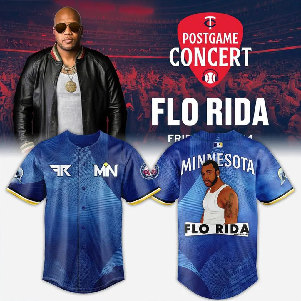 Minnesota Twins x Flo Rida Postgame Concert Baseball Jersey Minnesota Twins Merch For Fans