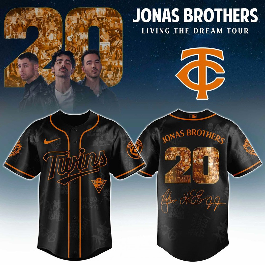 Minnesota Twins X Jonas Brothers Living The Dream Tour 2025 Jersey Twins Merch Husband Gifts