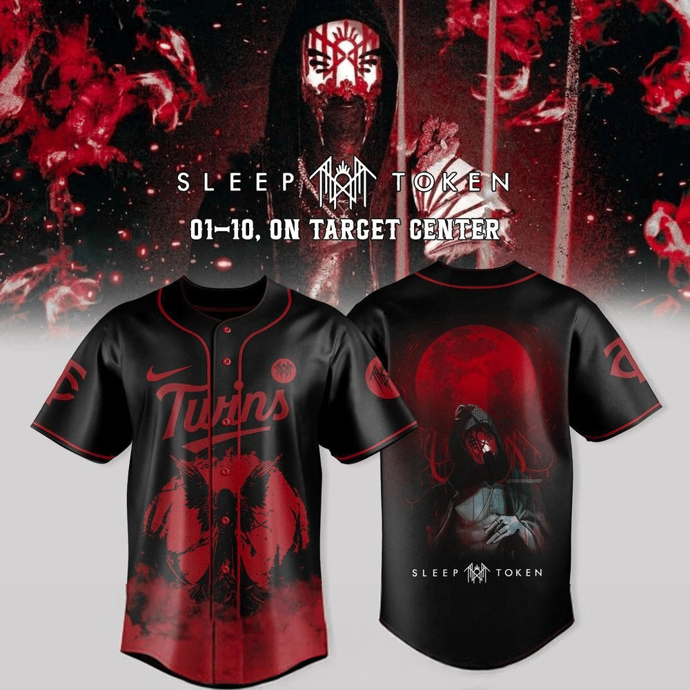 Minnesota Twins X Sleep Token Even In Arcadia Tour Merch Baseball Jersey Minnesota Twins Merch