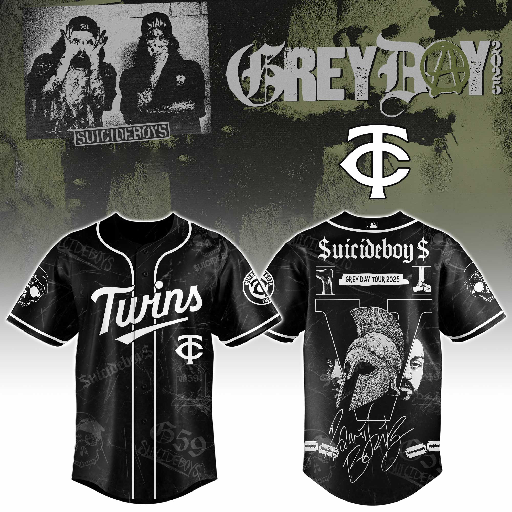 Minnesota Twins X Suicideboys G59 Baseball Jersey 2025 Gift For Baseball Fans
