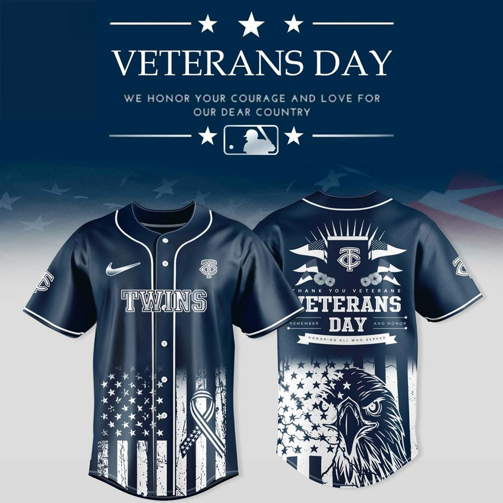 Minnesota Twins X Veterans Day 2025 Jersey Minnesota Twins Merch Veteran Gifts Ideas