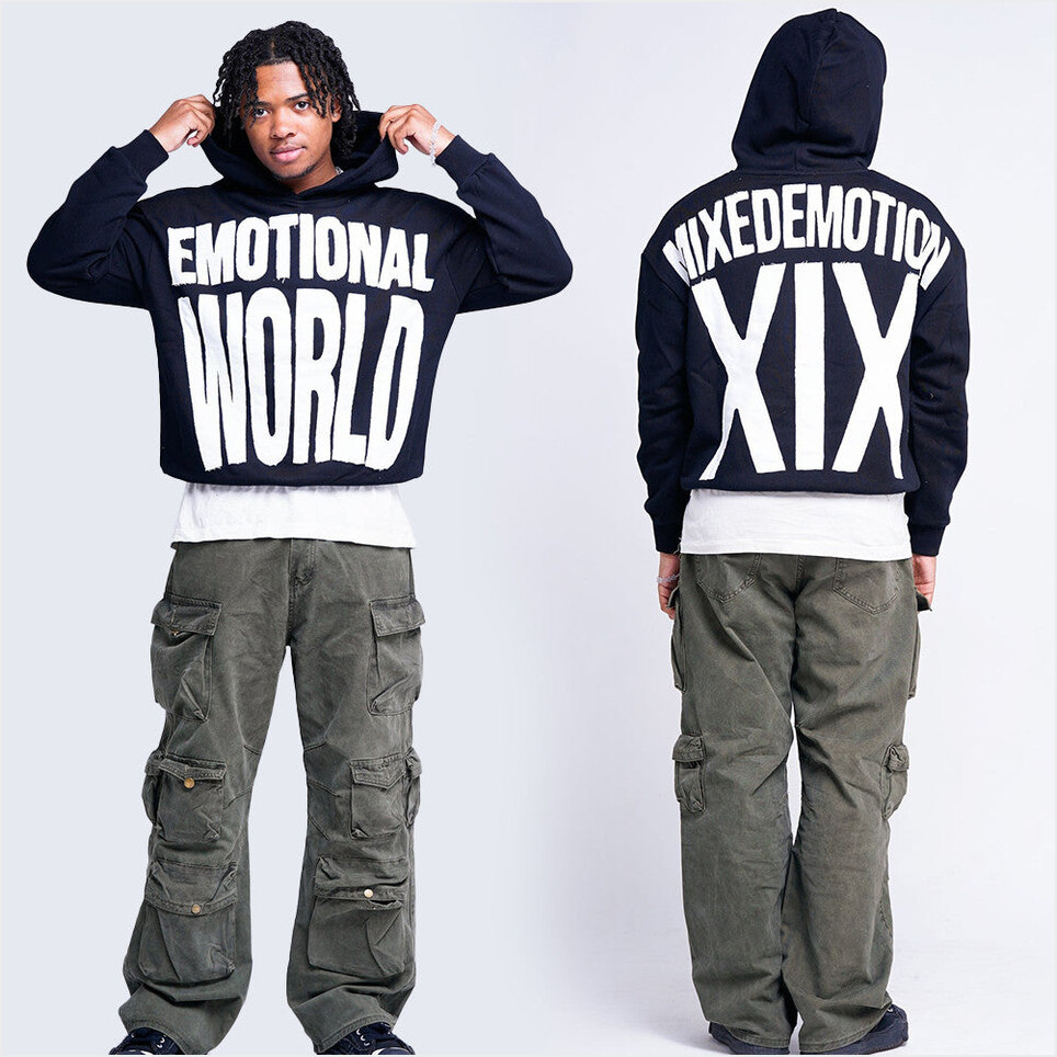 Mixed Emotions Hoodie Navy Mixed Emotion XIX Hoodie Merch Birthday Gifts For Friends