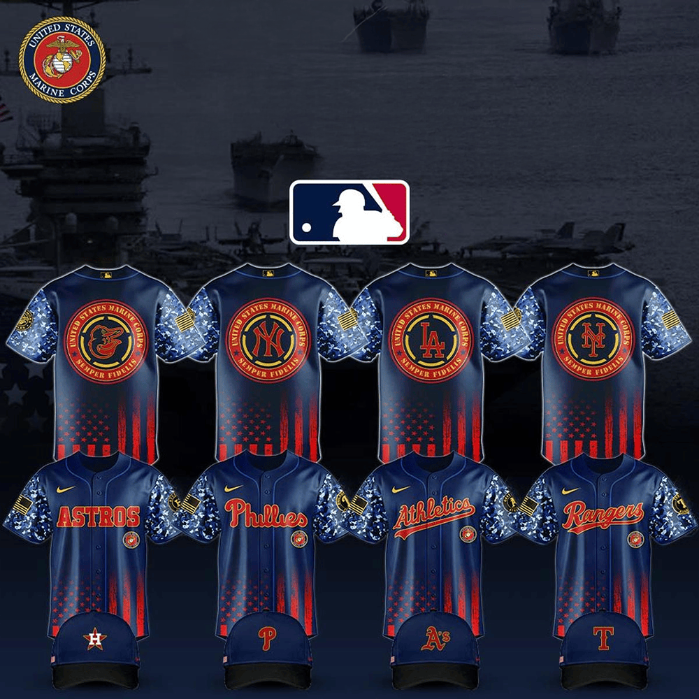 MLB x United States Marine Corps Military Appreciation Night 2025 Baseball Jersey MLB Merch