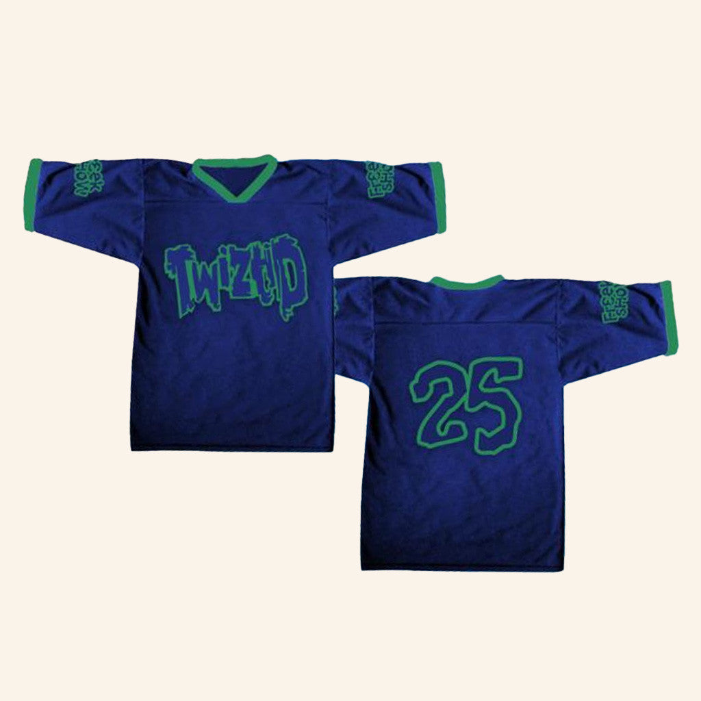 MNE Merch Navy And Green Freek Show Legacy Football Jersey Gifts For Him