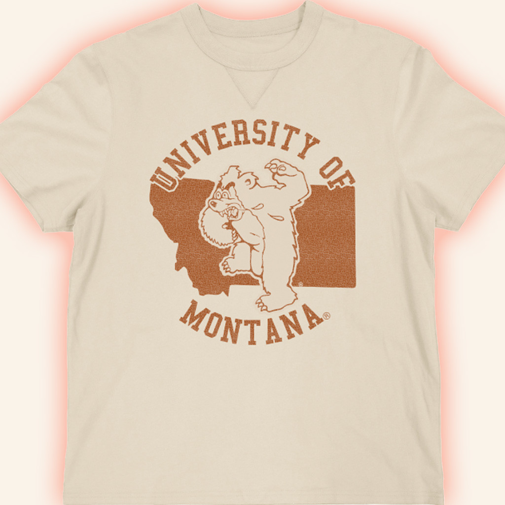 Montana Merch Retro University Of Montana Bear T-Shirt Gifts For Dudes