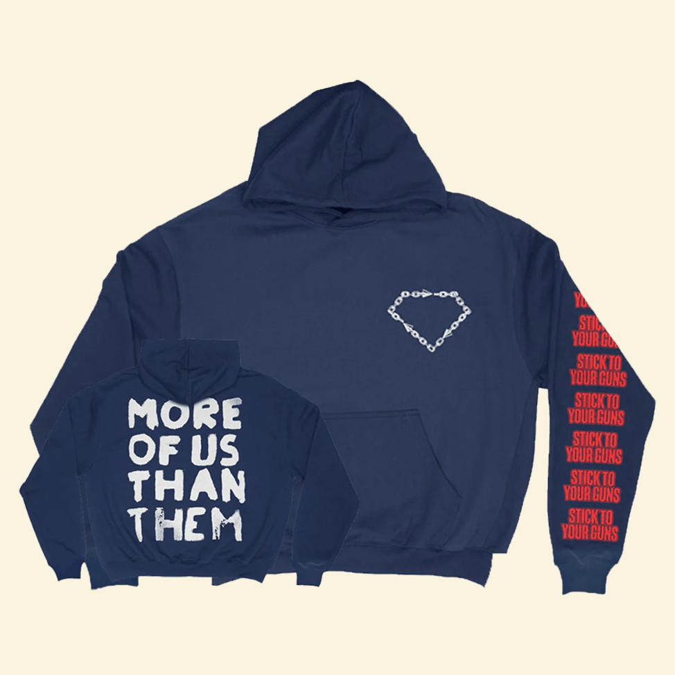 More Of Us Than Them Navy Hoodie STYG Merch Gifts For Dad Message Hoodie Gifts For Besties