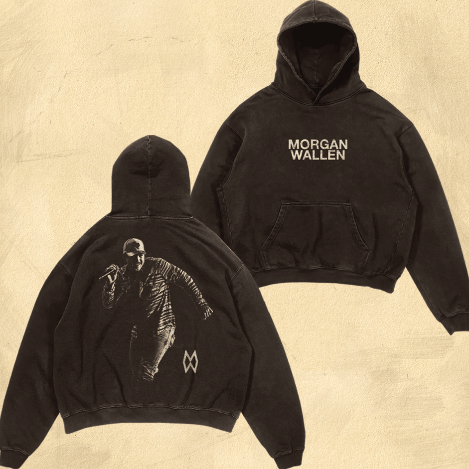 Morgan Wallen Merch Morgan Wallen Hoodie Live Photo Brown Hoodie Unique Father'sDay Gifts
