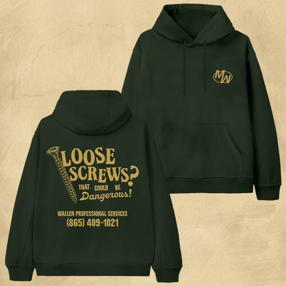 Morgan Wallen Merch Morgan Wallen Hoodie MW Loose Screws Hoodie Good Fathers Day Gifts