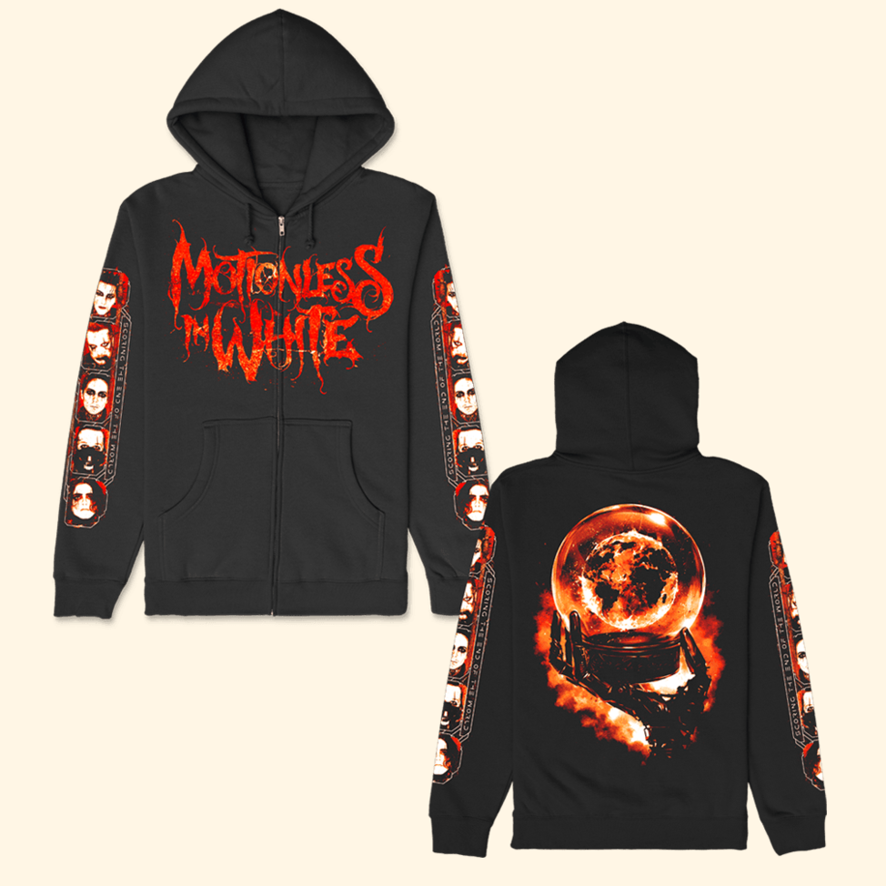 Motionless In White Earth Embers Zip Hoodie Motionless In White Merch Christmas Gifts For Him