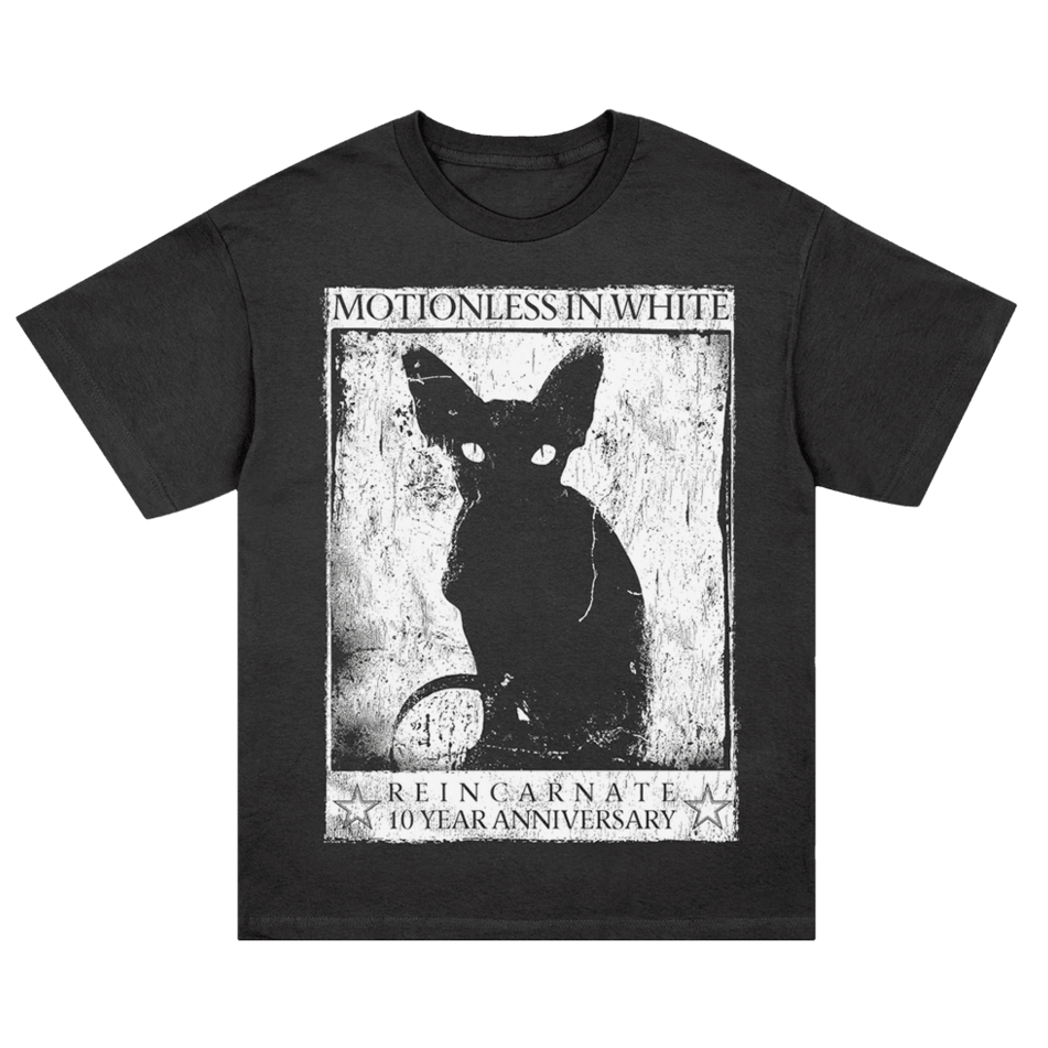 Motionless In White Merch Motionless In White Reincarnate 10 Years Anniversary Sphynx T-Shirt