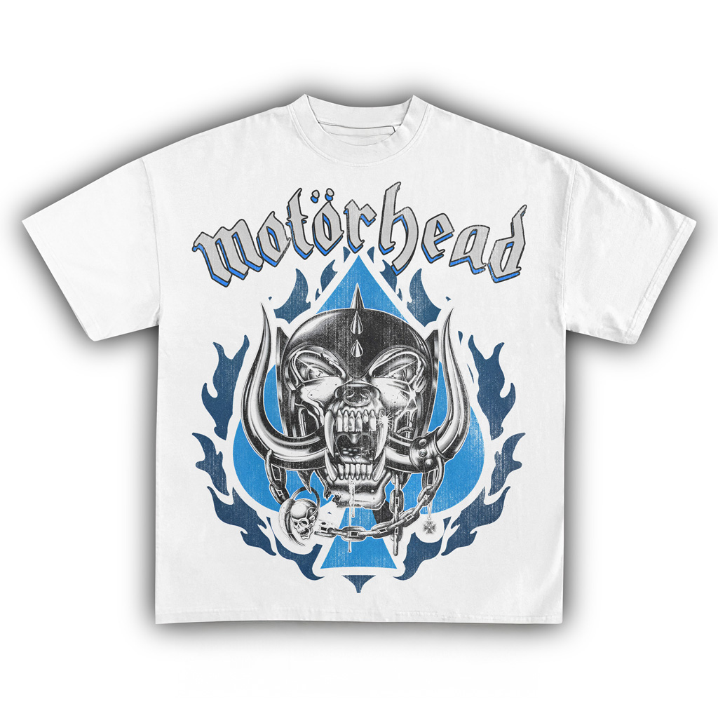 Motorhead Logo White T-Shirt Motorhead Merch Music Related Gifts For Guys