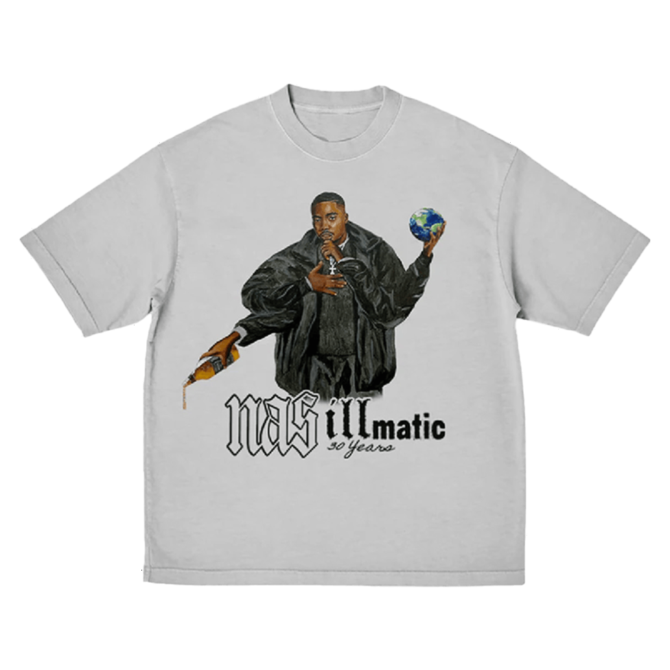 Nas Irjones Merch 30 Years Of Illmatic Cement T-Shirt Fathers Day Delivery Gifts Gifts For Fans