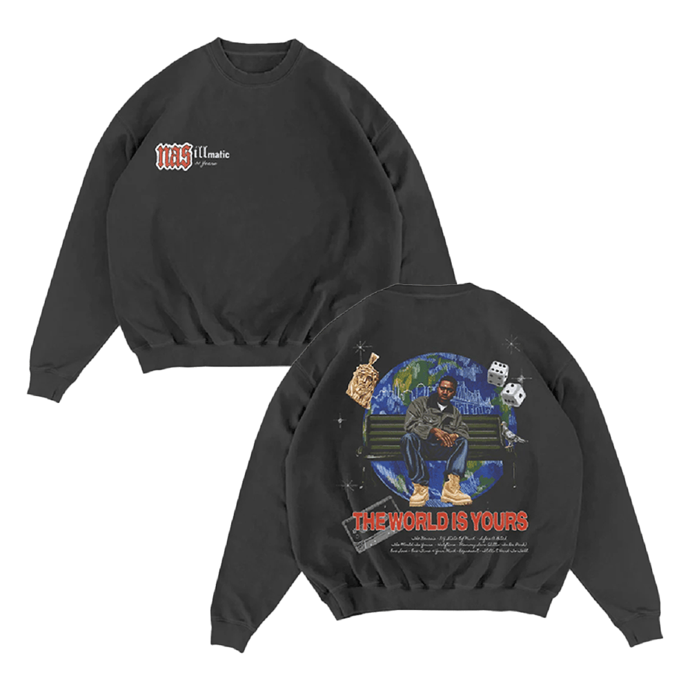 Nas Irjones Merch 30 Years Of Illmatic Off Black Sweatshirt Father's Day Gifts For Husband