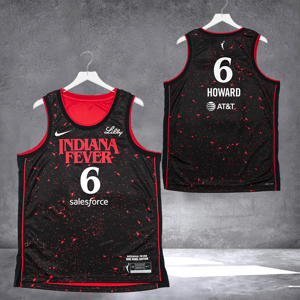 Natasha Howard 6 Indiana Fever Stranger Things Rebel Swingman Jersey Gift For Fans
