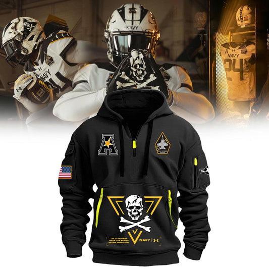 Navy Midshipmen Special Edition Football Half Zip Hoodie Presents For Football Fans