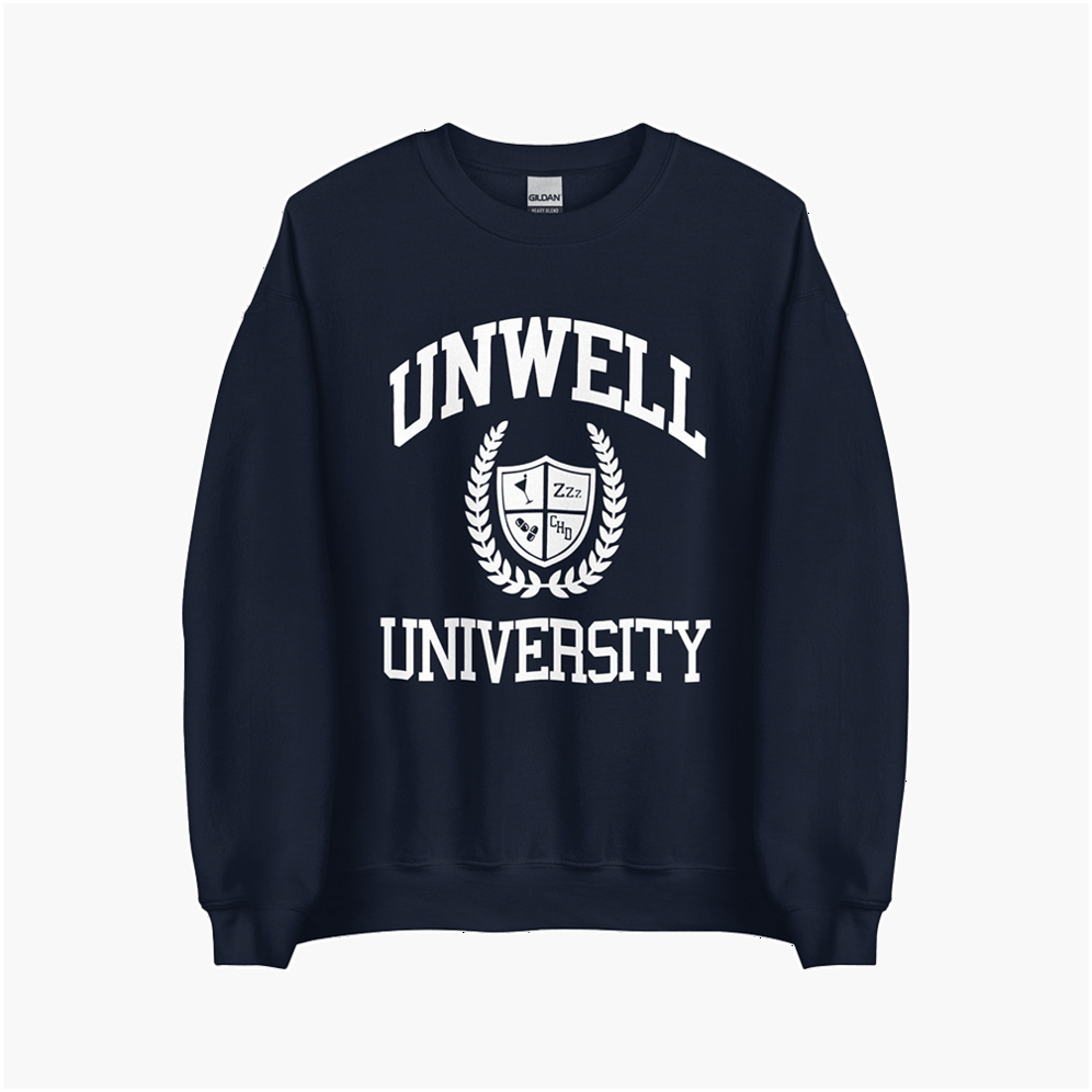 Navy Unwell University Sweatshirt Call Her Daddy Merch Gift for Wife Cozy Sweater Gifts For BFF