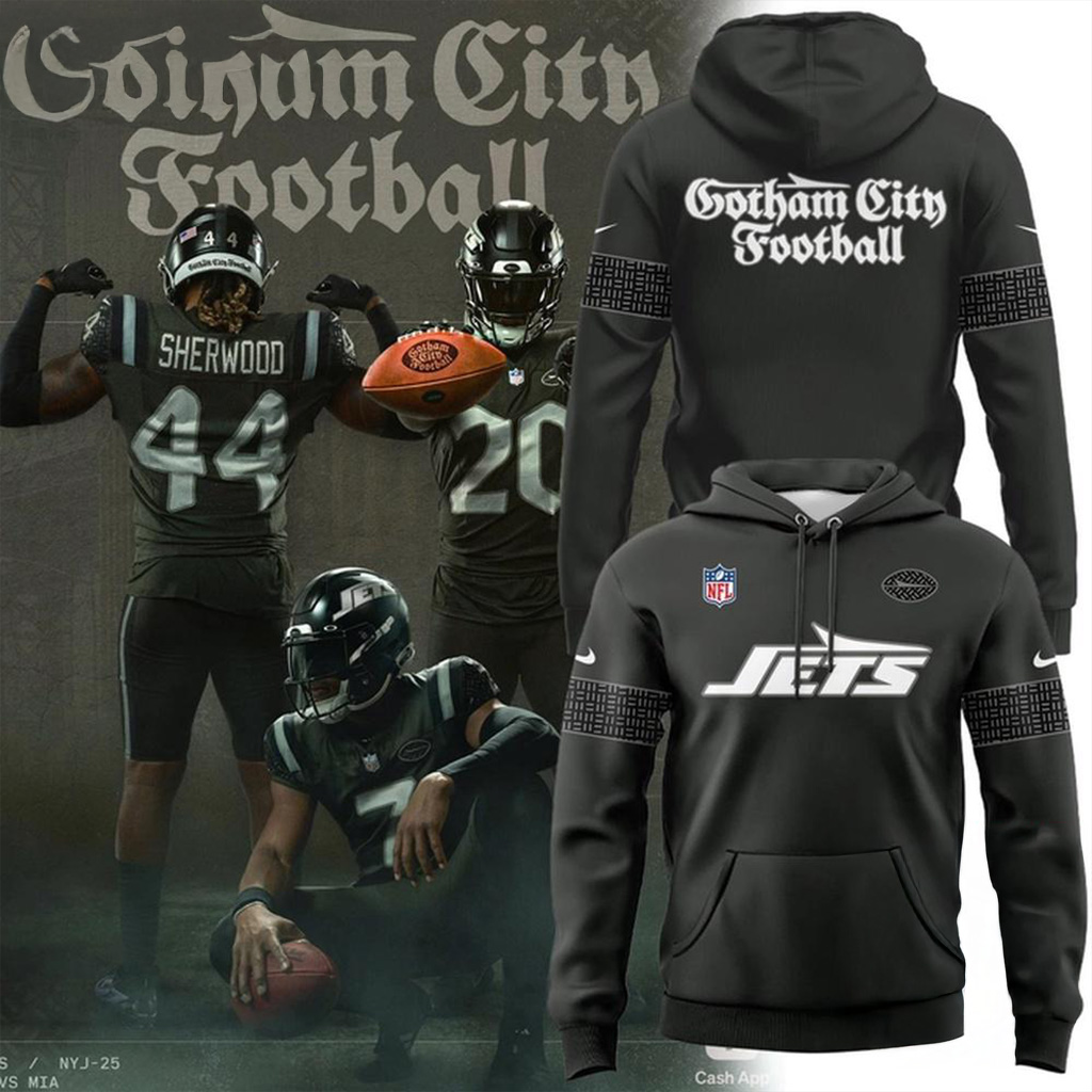 New York Jets Gotham City Football Uniforms 2025 Hoodie Jets Merch Best Football Gifts For Fan