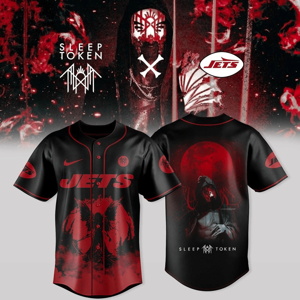 New York Jets X Sleep Token Even In Arcadia Tour Merch Baseball Jersey Jets Merch