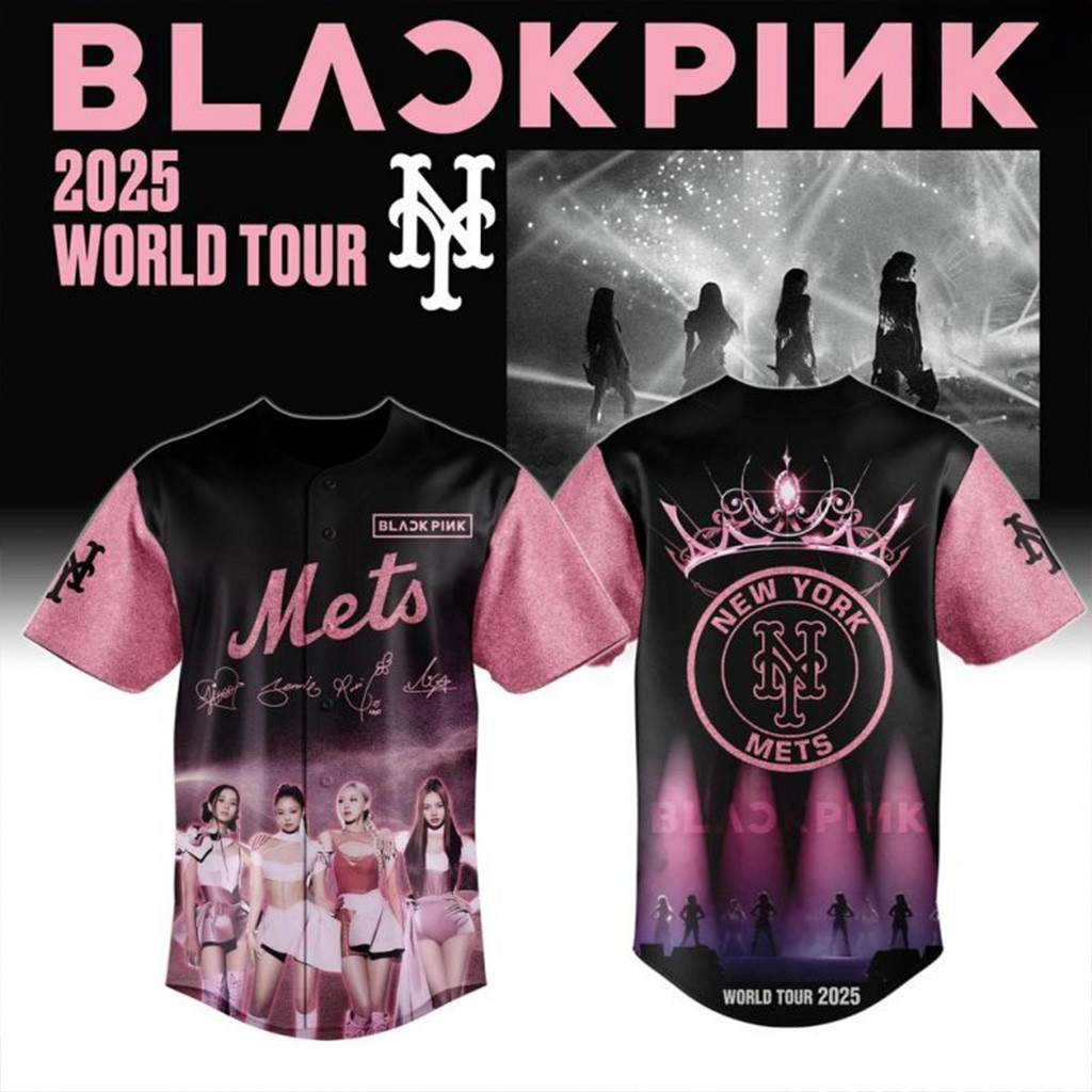 New York Mets Blackpink 2025 World Tour Special Baseball Jersey Mets Merch Gifts For Wife