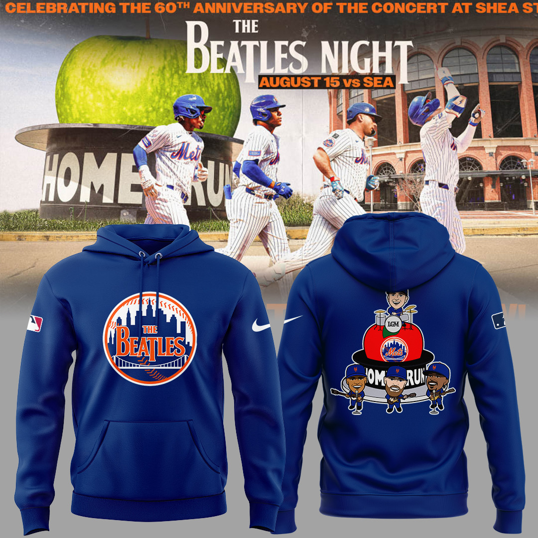 New York Mets Fab Four The Beatles Night 2025 Hoodie Baseball Enthusiast Gifts