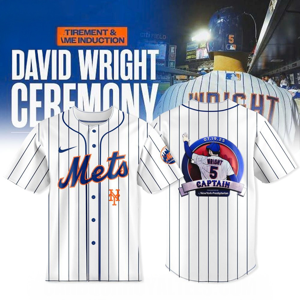 New York Mets Legend David Wright Tribute Baseball Jersey Mets Merch Husband Gifts