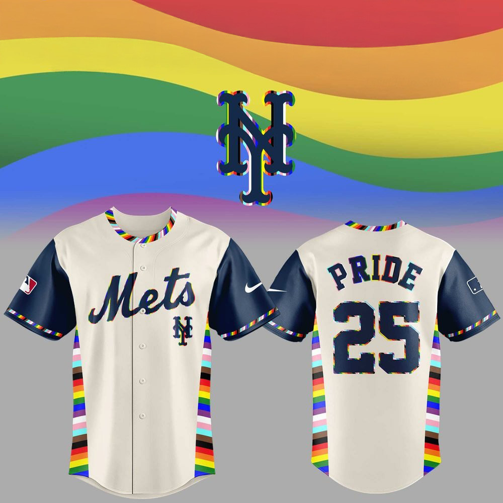 New York Mets MLB Pride Night 2025 Baseball Jersey New York Mets Merch Gifts For New Dads