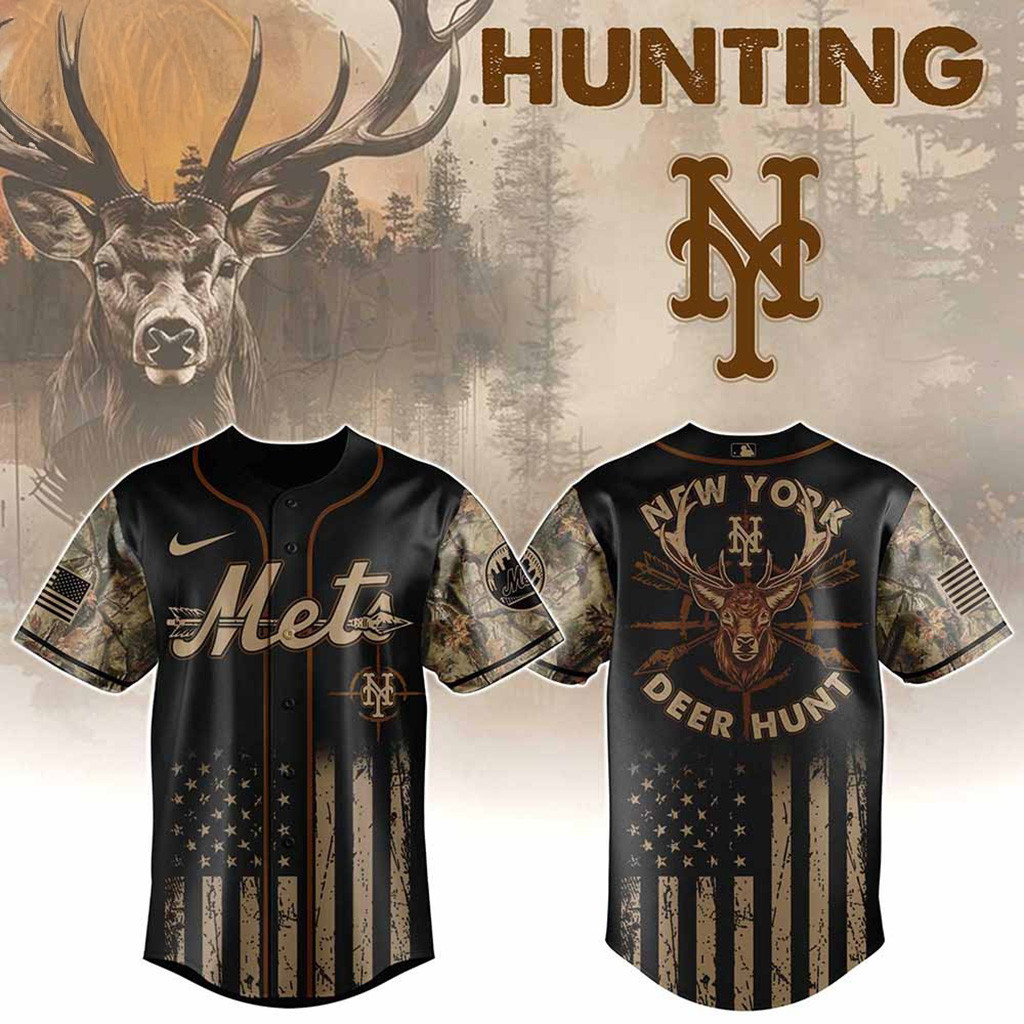 New York Mets MLB X Deer Hunting Baseball Jersey Mets Merch Best Gifts For Deer Hunters