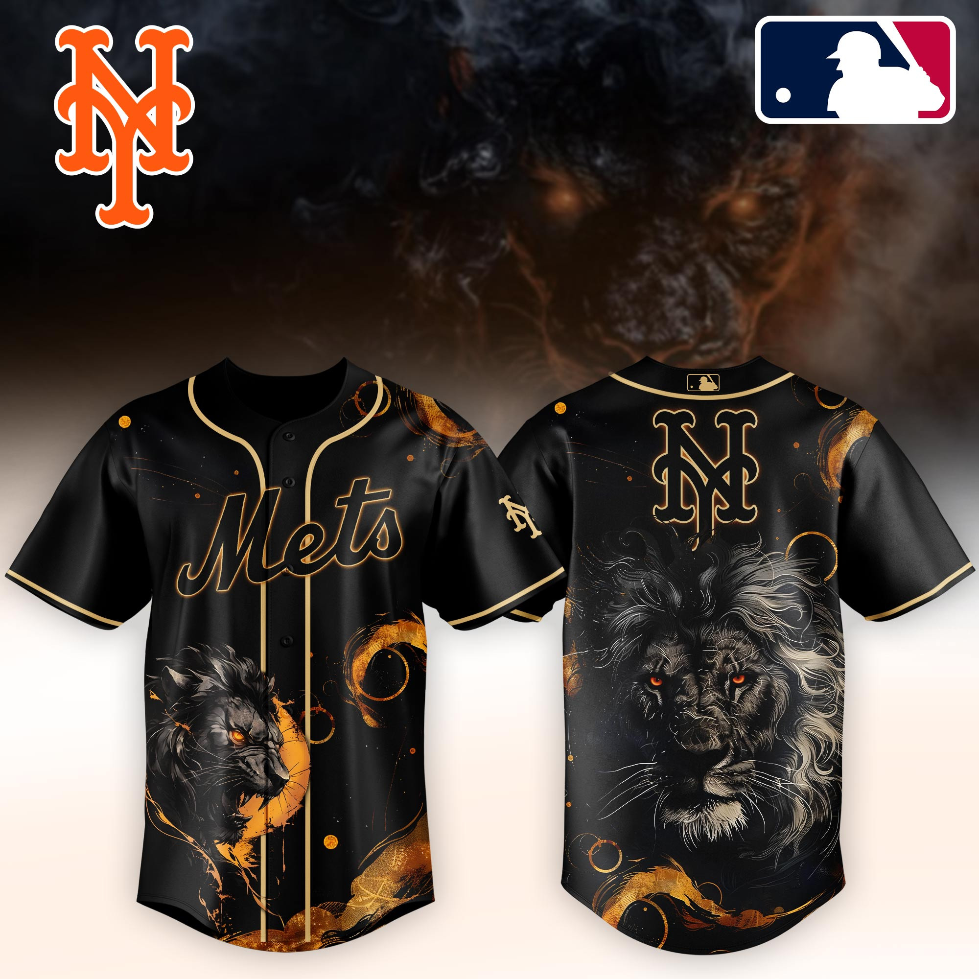 New York Mets Mlb X Lion Baseball Jersey For Fans