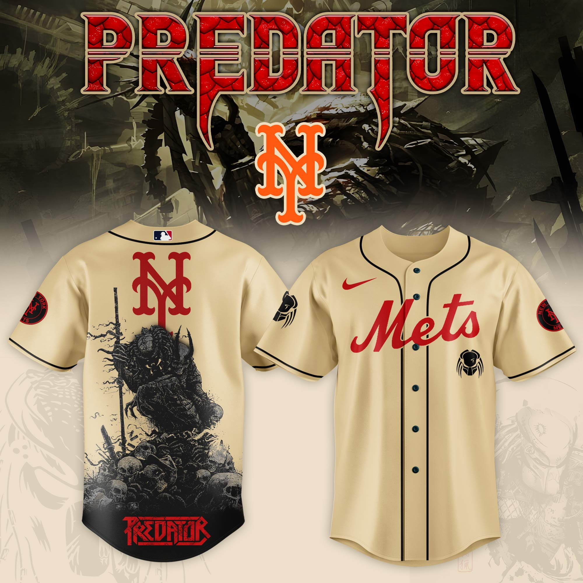 New York Mets Mlb X Predator Baseball Jersey For Fans
