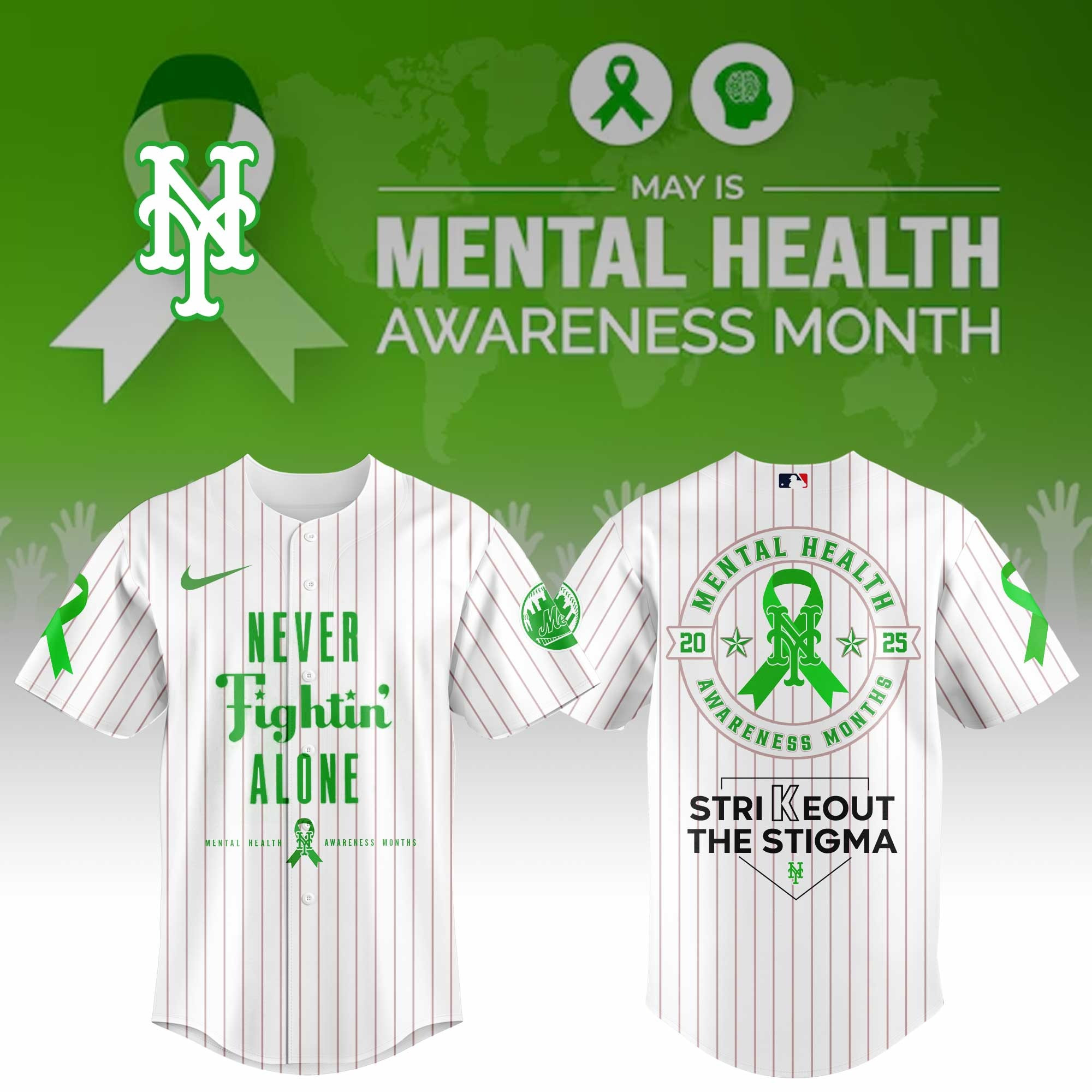 New York Mets Special Mental Health Awareness Week Limited Edition Jersey