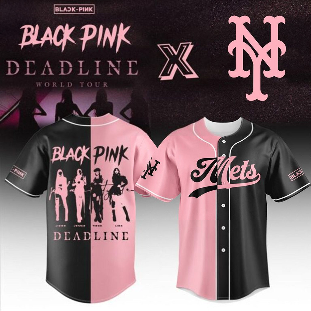 New York Mets X Blackpink Deadline World Tour 2025 Baseball Jersey New York Mets Merch Gifts