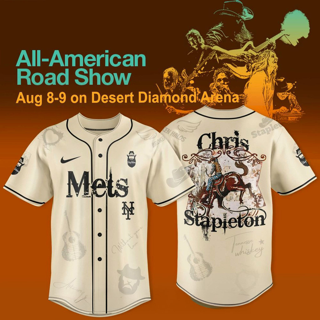 New York Mets X Chris Stapleton All American Road Show 2025 Jersey Mets Merch Dad Gifts