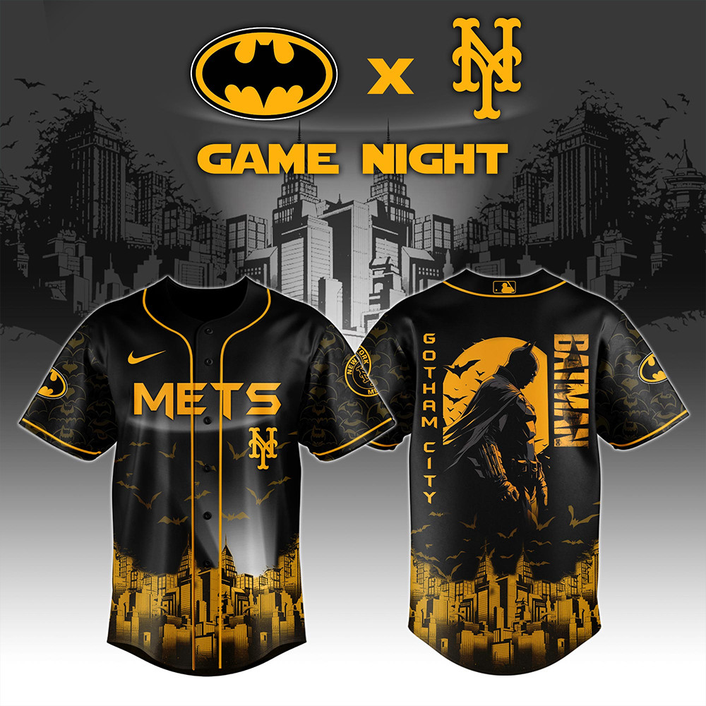 New York Mets x DC Batman Game Night Jersey Baseball Player Gift Ideas