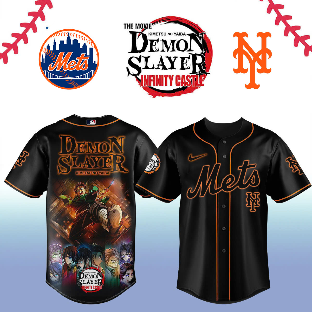 New York Mets x Demon Slayer Jersey 2025 Gift Ideas For Baseball Fans
