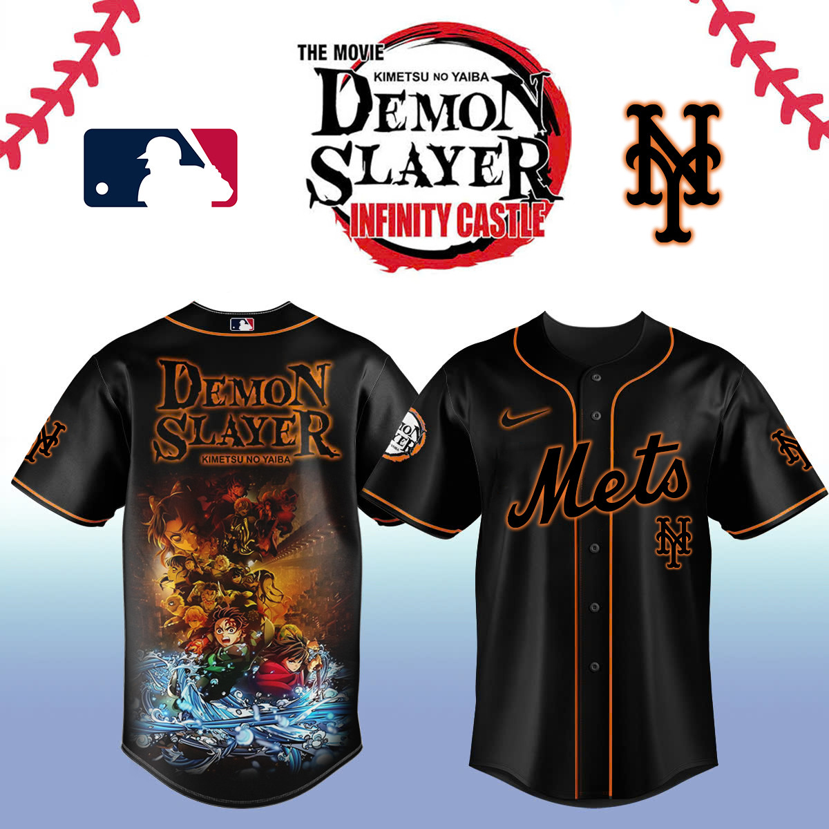 New York Mets x Demon Slayer Tanjiro Jersey 2025 Gift Ideas For Him
