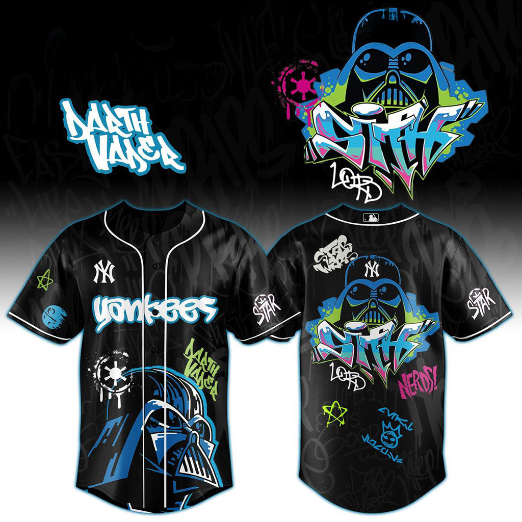 New York Yankees Graffiti Darth Vader 2025 Jersey Yankees Merch Gifts For Girlfriend