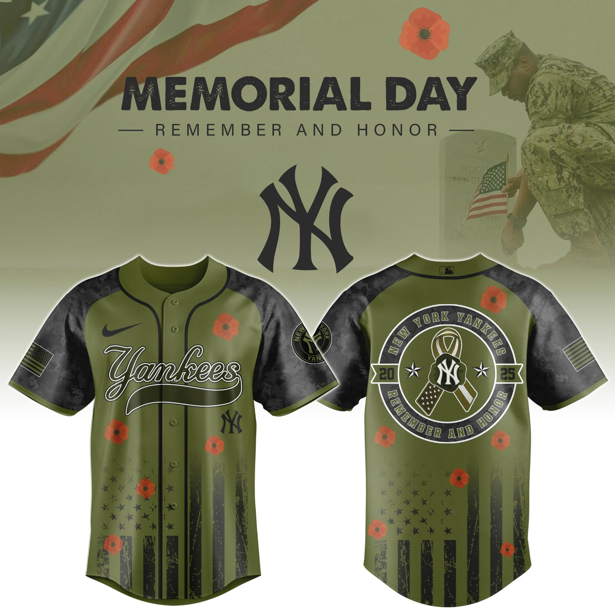 New York Yankees MLB x Memorial Day Edition Jersey 2025 New York Yankees Merch