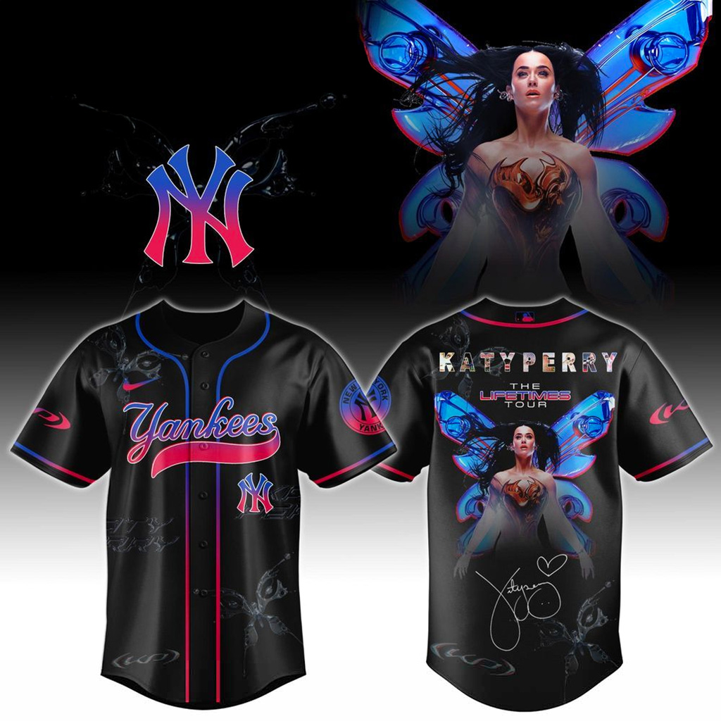New York Yankees X Katy Perry The Lifetimes Tour 2025 Jersey New York Yankees Merch Fans Gifts