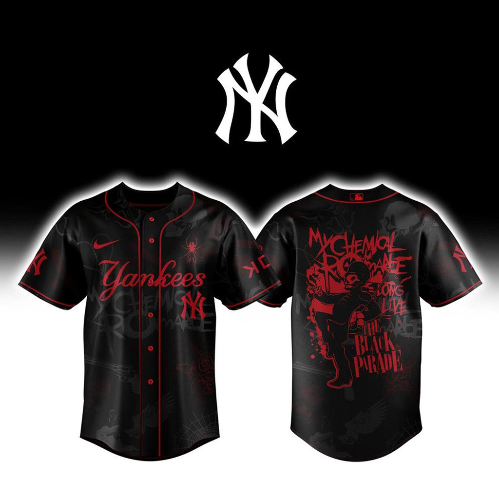 New York Yankees X My Chemical Romance Tour 2025 Jersey Yankees Merch Dad Gifts