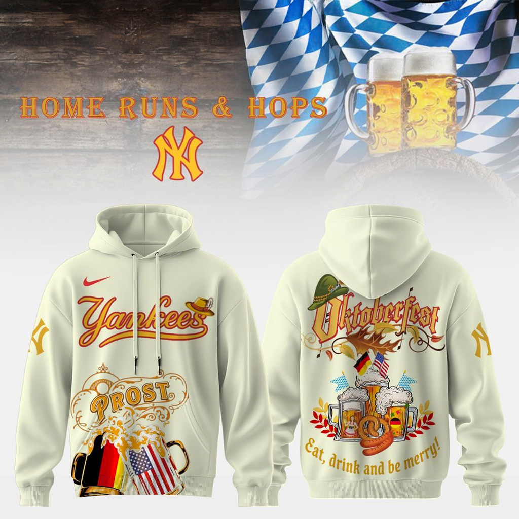 New York Yankees X Oktoberfest Collection 2025 Hoodie Yankees Merch Christmas Gifts For Friends