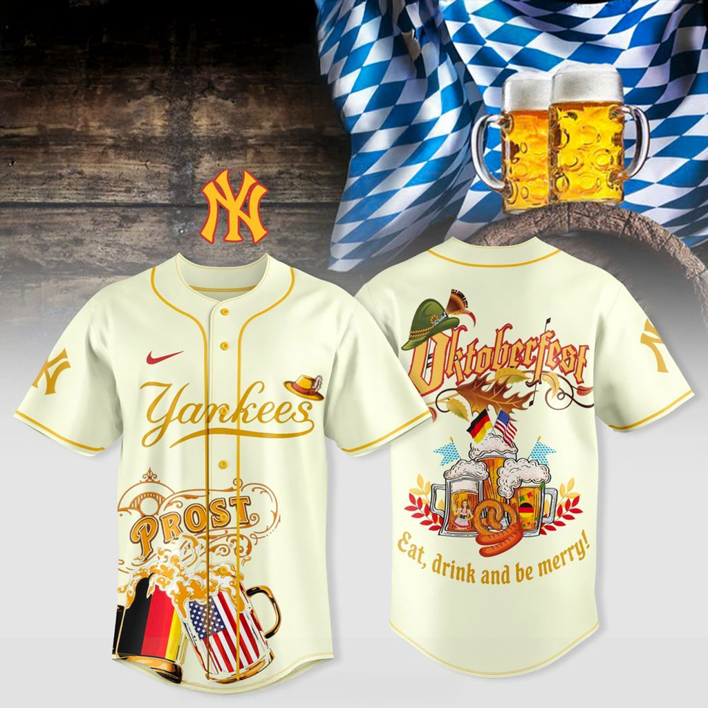 New York Yankees X Oktoberfest Home Runs Hops 2025 Jersey New York Yankees Merch Him Gifts