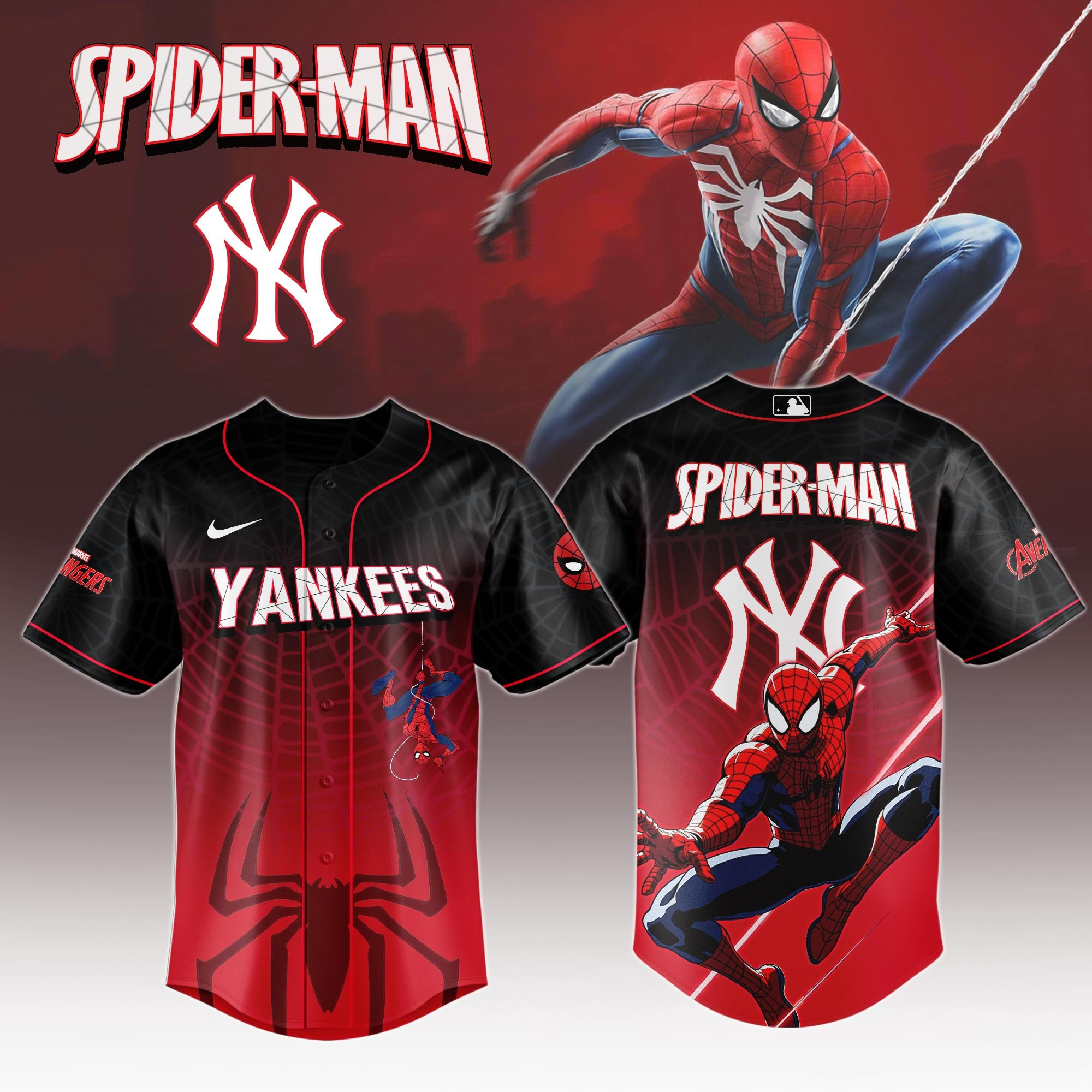 New York Yankees x Spider Man Game Night Special Edition Jersey