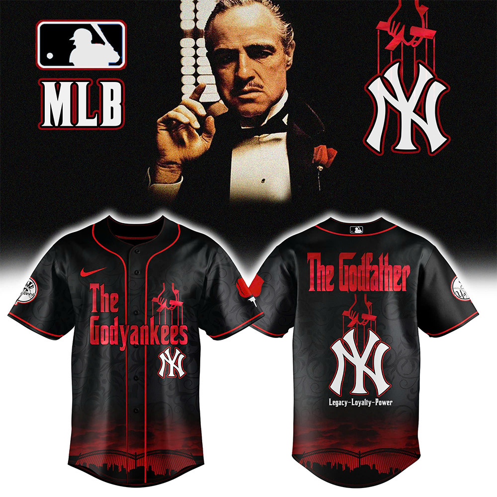 New York Yankees x The Godfather Baseball Jersey Gifts For Baseball Fans