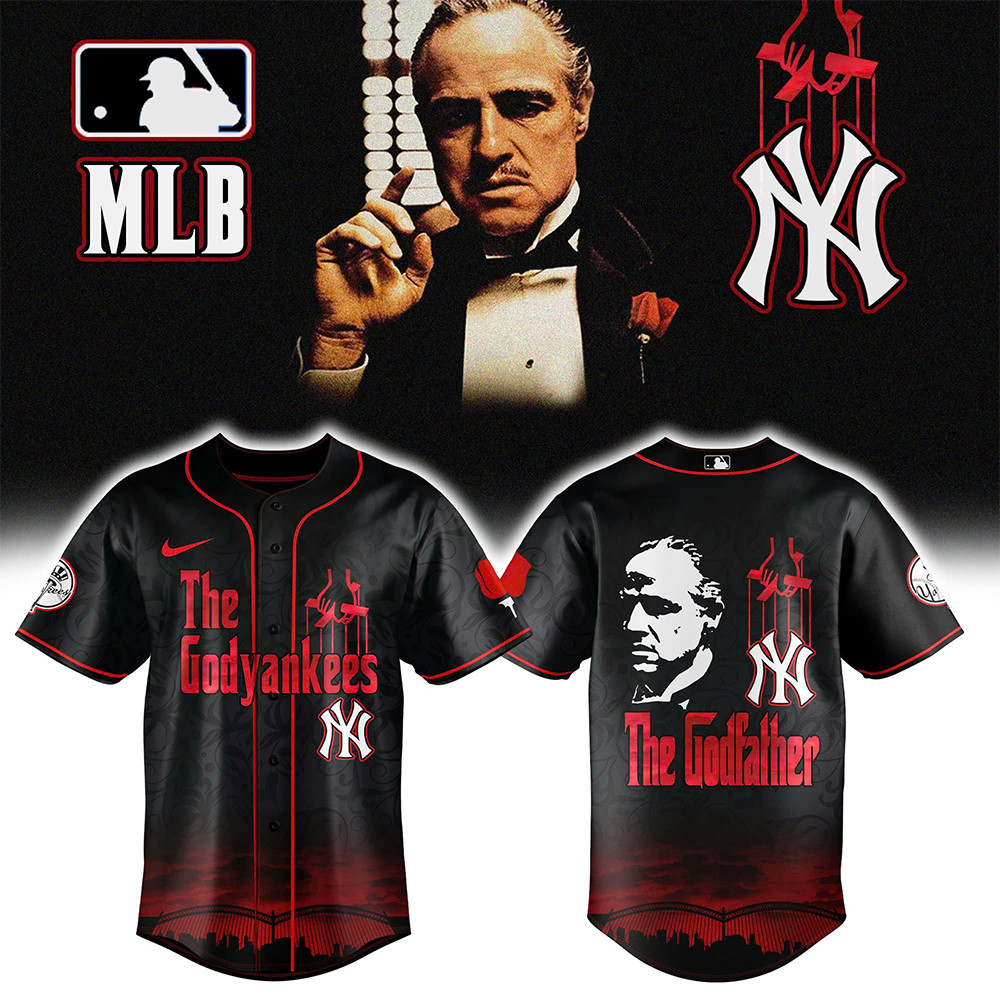 New York Yankees x The Godfather Baseball Jersey Gifts For Baseball Lovers
