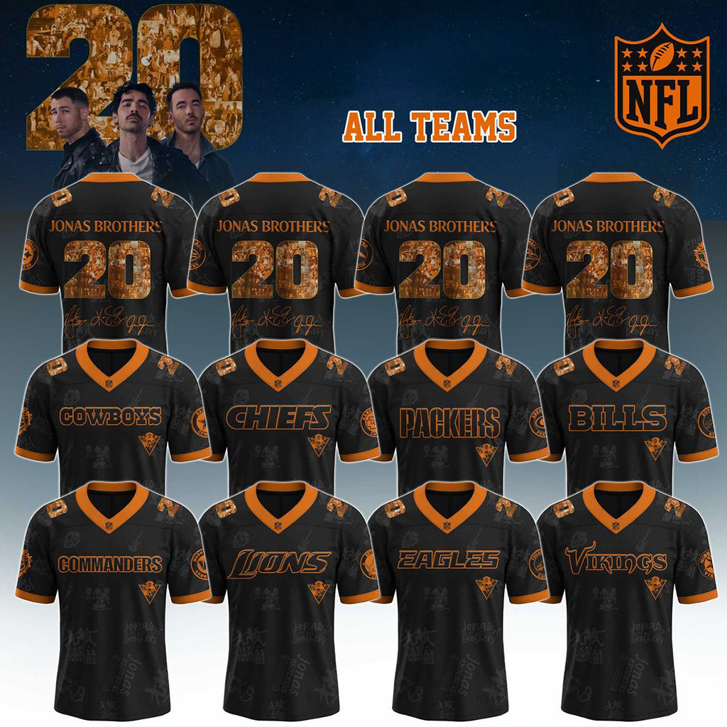 Nfl All Teams X Jonas Brothers Living The Dream Tour 2025 Jersey