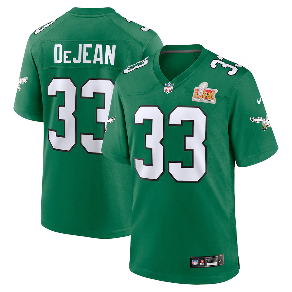 Nike Cooper DeJean Kelly Green Philadelphia Eagles Super Bowl LIX 2nd Jersey