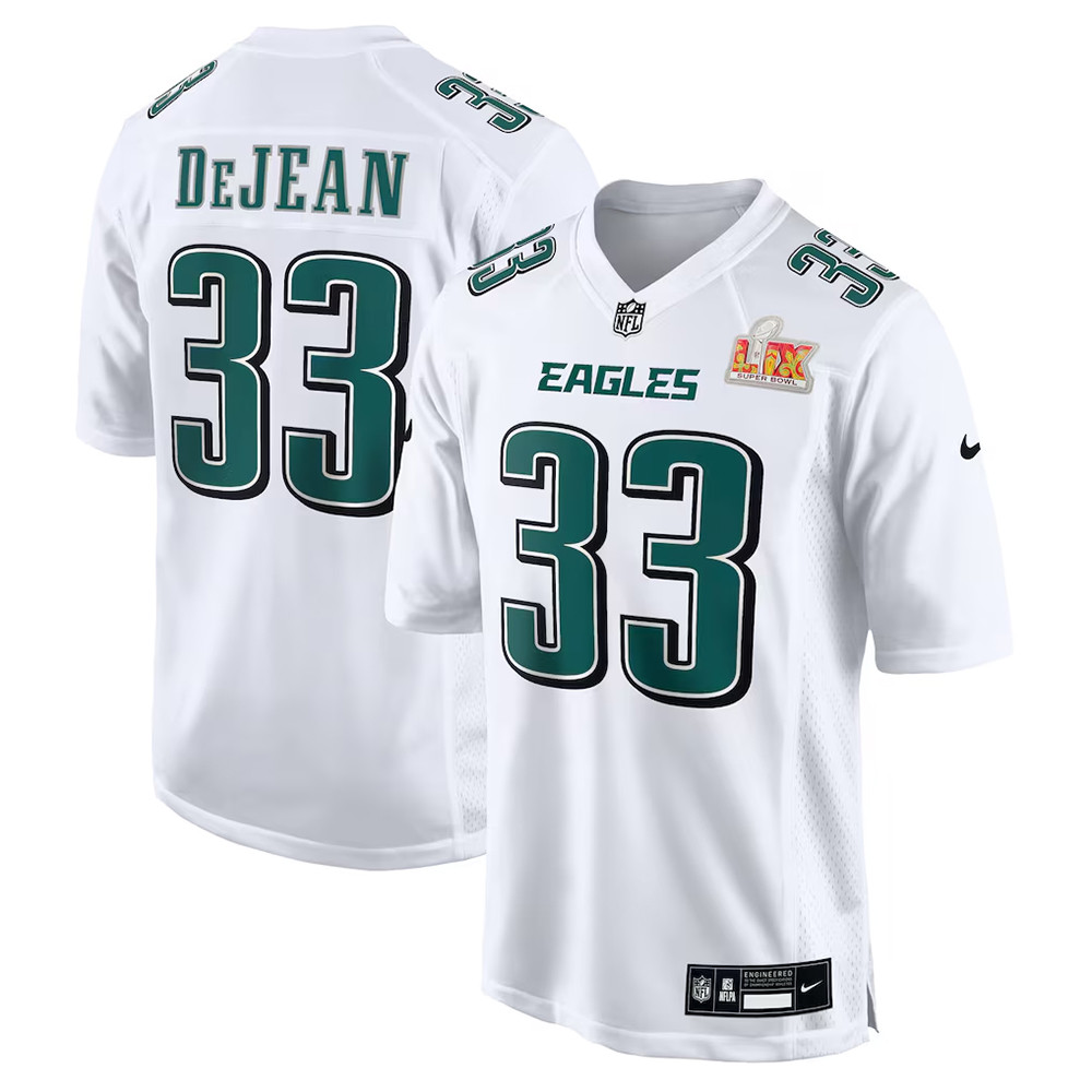 Nike Cooper DeJean Tundra White Philadelphia Eagles Super Bowl LIX Jersey Fans Gifts