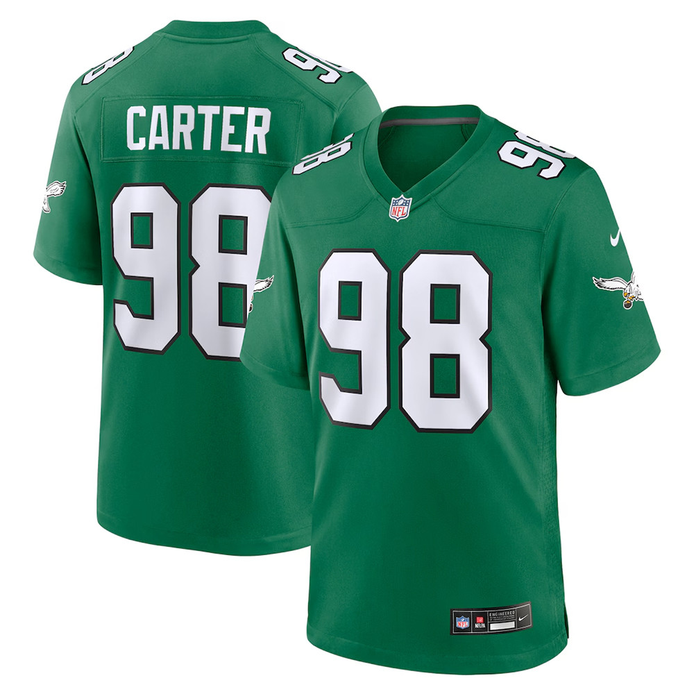 Nike Jalen Carter Kelly Green Philadelphia Eagles Jersey Unique Gifts For Football Lovers