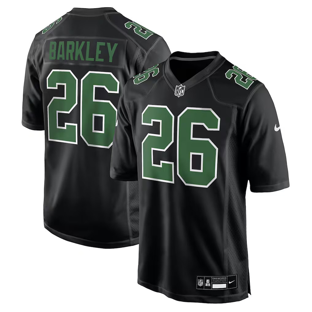 Nike Saquon Barkley Carbon Black Kelly Green Philadelphia Eagles Game Jersey Gifts For Fans