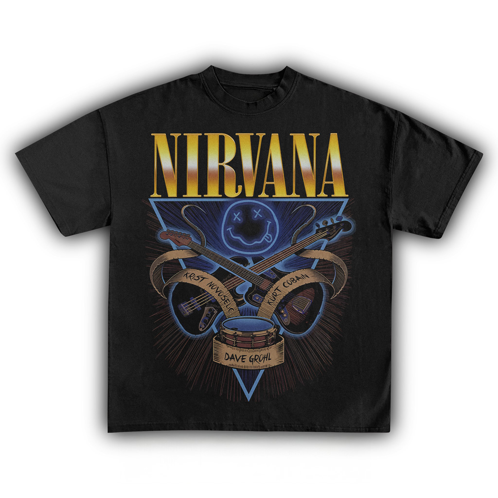 Nirvana Lithium Black T-Shirt Nirvana Merch Presents For Music Lovers